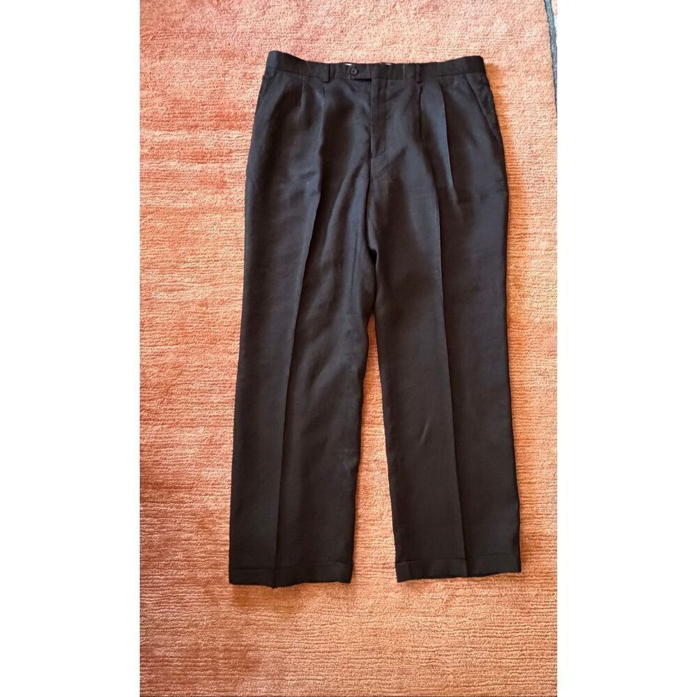 Jordan Craig Men’s Black Linen Dress Pants, Size 40